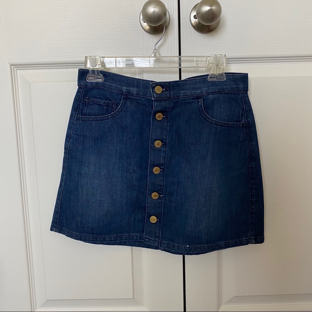 Express Button Up Denim Skirt